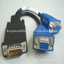 VGA zu DVI Splitter Kabel 2 VGA Female &amp; One 59 Pin Stecker